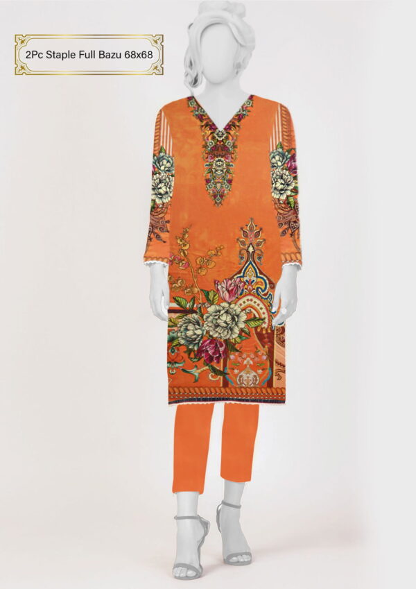 2 Pcs Linen Staple Full Bazu | Women Clothes in Pakistan