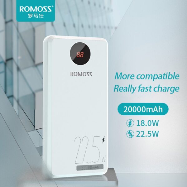 Romoss PHO20 20000Mah 22.5W Fast Charging PowerBank With Digital Display