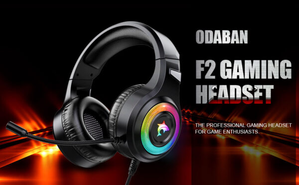 F2 Gaming Headset Xbox One Headset with Stereo Surround Sound,PS4 Gaming Headset with Mic & LED Light Noise Cancelling Over Ear Headphones