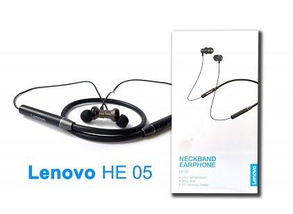 Lenovo HE05 Bluetooth Neckband Earphone Shopping Pandaa
