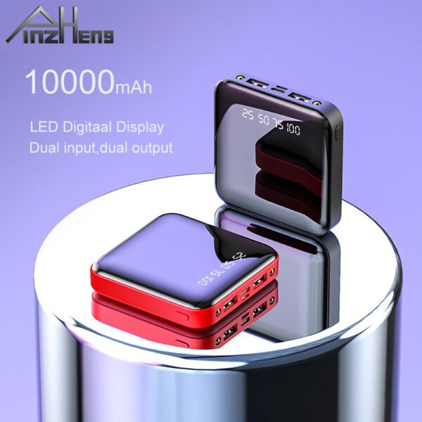 Mini 10000mAh Power Bank For Xiaomi Mi Power Bank External Battery LED Digital Display USB Powerbank