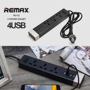 Remax RU-S2 (UK Plug) Ming Series 3 Ports 4 USB Ports Charger