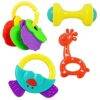 4 Pcs - Baby Rattles and Teether Toys For Kids Rattles For Babies