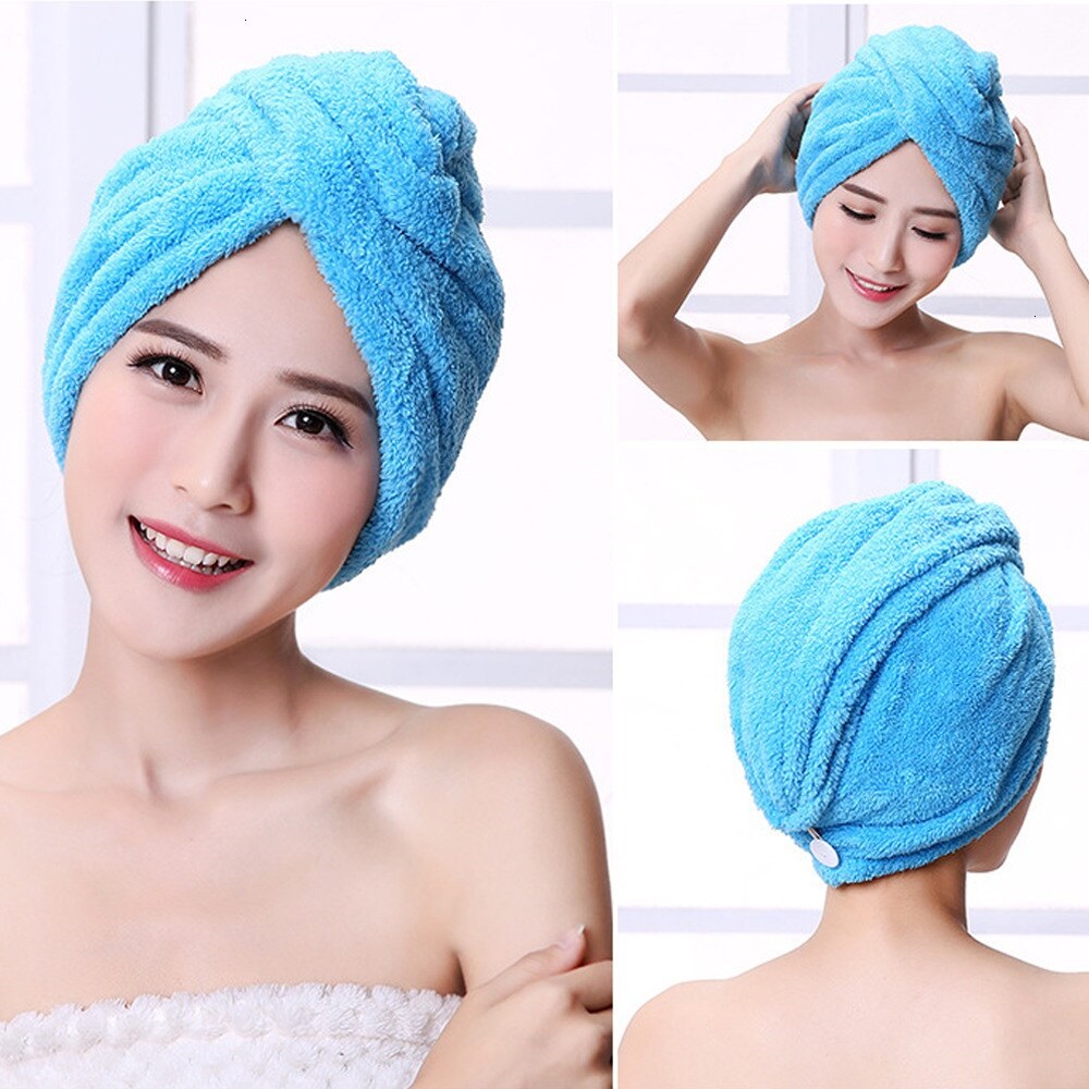 Buy Online Hair Drying Towel - Dry Turban Head | Shower Accessories