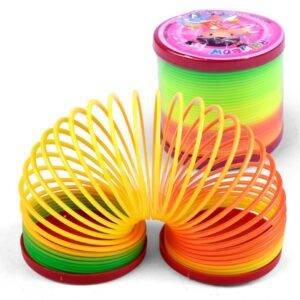 Magic Slinky Rainbow Springs Bounce - Rainbow Coil Spring Toy,