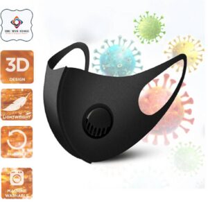 Reusable Breathable Washable Fashion Mask Cotton Double Ply Fashion Mask Anti Dust Fashion Black Mask