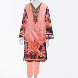 2Pcs Linen Fabric Full Staple Bazu Women Clothes in Pakistan