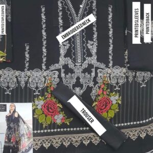 3 Pcs Maria B Replica - Printed Sleeves | Women Clothes in Pakistan