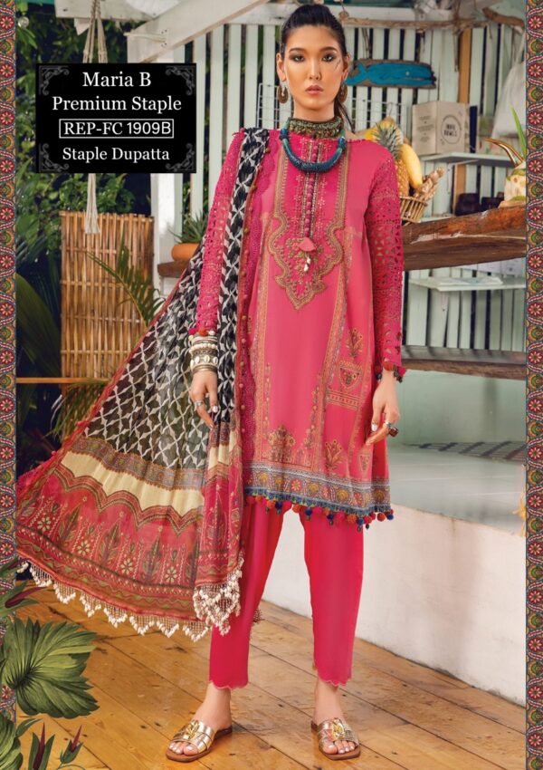 3Pcs Maria B Replica - Printed Sleeves | Online Shopping in Pakistan