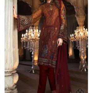 EMBROIDERED Eid Collection Maroon - MARIA B | Women Clothes