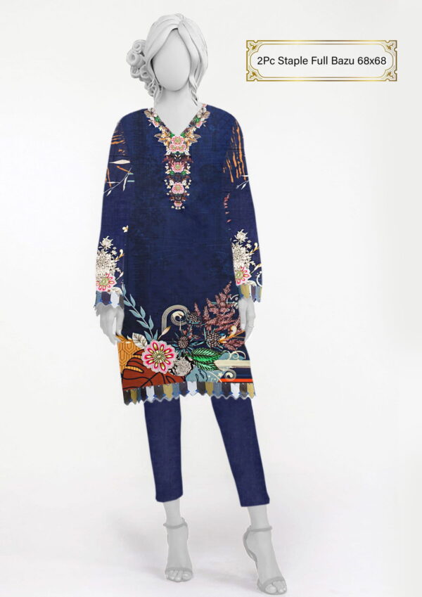 Staple Full Bazu - 2Pcs Linen Fabric Women Clothes in Pakistan