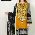 Buy Lime Light Premium Dhanak Shawl - Embroidered Front