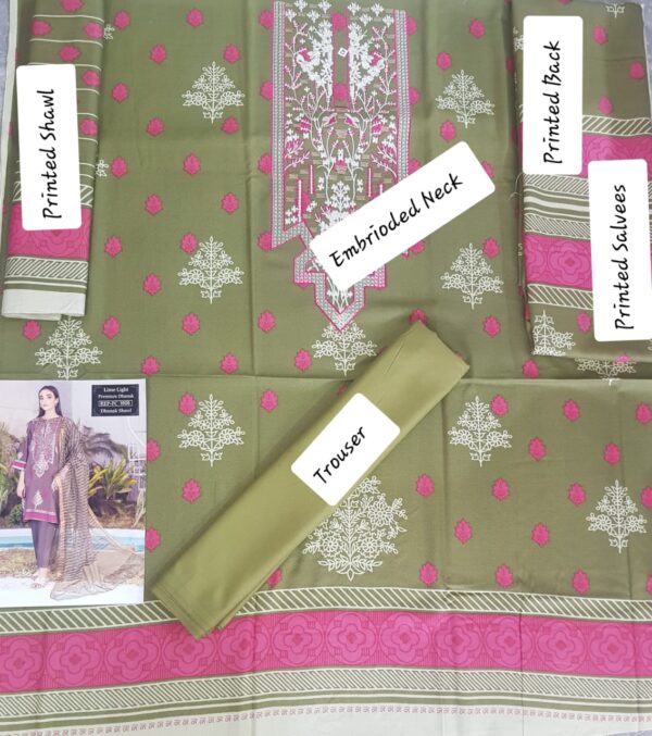 Lime Light Premium Dhanak Shawl - Embroidered Front