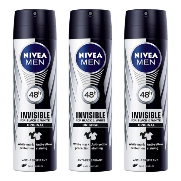 Nivea Men Black & White Invisible Fresh Quick Dry Body Spray 150ml
