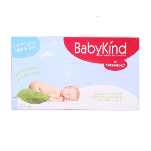 Babykind By Sateen Soft 80 Cloths