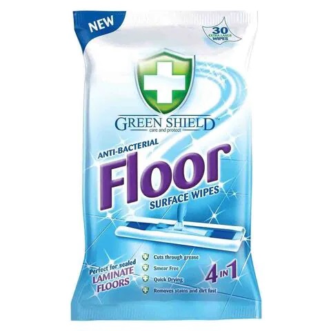 Green Shield Antibacterial Floor Wipes 24 Count