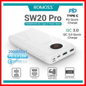 Romoss SW20 Pro 20000mAh Power Bank With LED Display