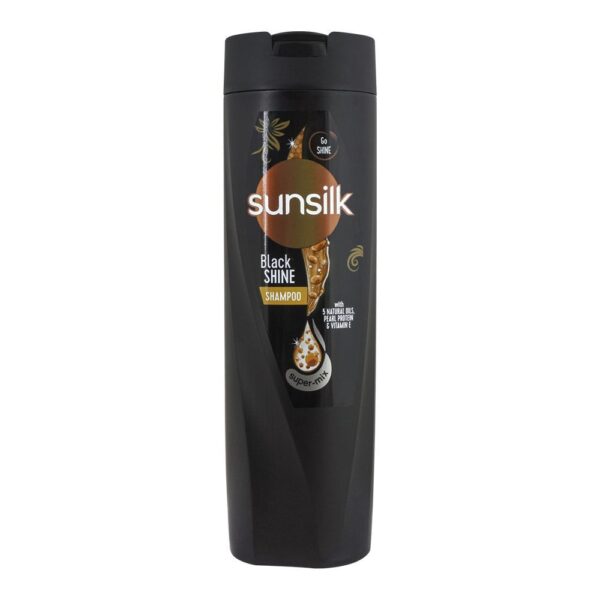 Sunsilk Black Shine 5 Naturals Oils, Pearl Protein & Vitamin E Shampoo, 360ml