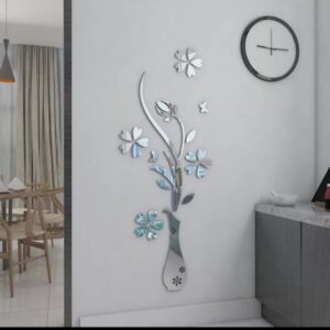 Acrylic Flowers Vase Mirror Wall Stickers - Price in Pakistan 2023
