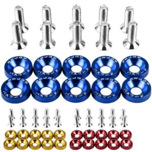 Motorcycle Fancy Bolts With Washer 10 Pcs Set Universal Bike Chain Cover Bolts Number Plate Bolts Set