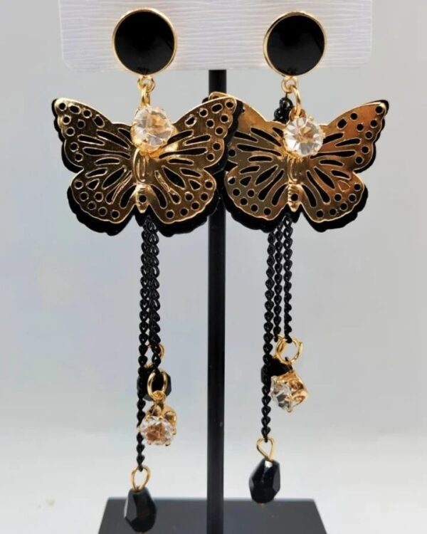 Premium Quality Black Casual Earrings Butterfly Shape