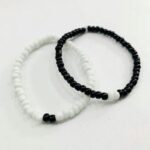 New Design Black and White Bead Bracelet - Price in Pakistan